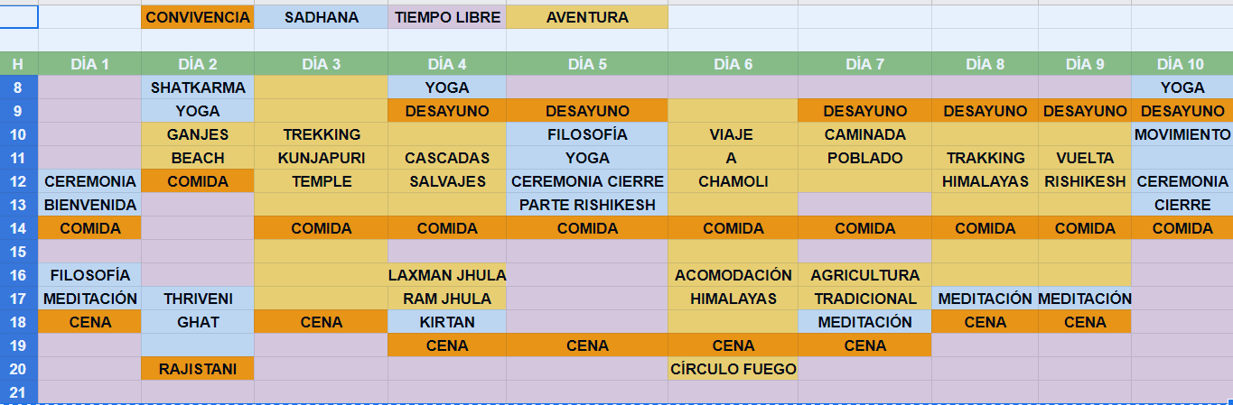 calendario retiro india yoga espiritual retiro india yoga espiritual